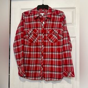 Croft and Borrow NWT Plaid Button Size large